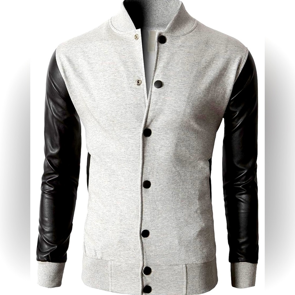 H2H Mens Slim Fit Varsity Baseball Bomber Jacket  Size S